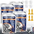 Concrete Crack Filler, 4 PCS Self Leveling Cement Crack Sealant, Quick-Drying Sealing Adhesive Repair Sealer for Driveways, Sidewalks, Patios, Waterproof Outdoor Joint Caulking Glue, Gray