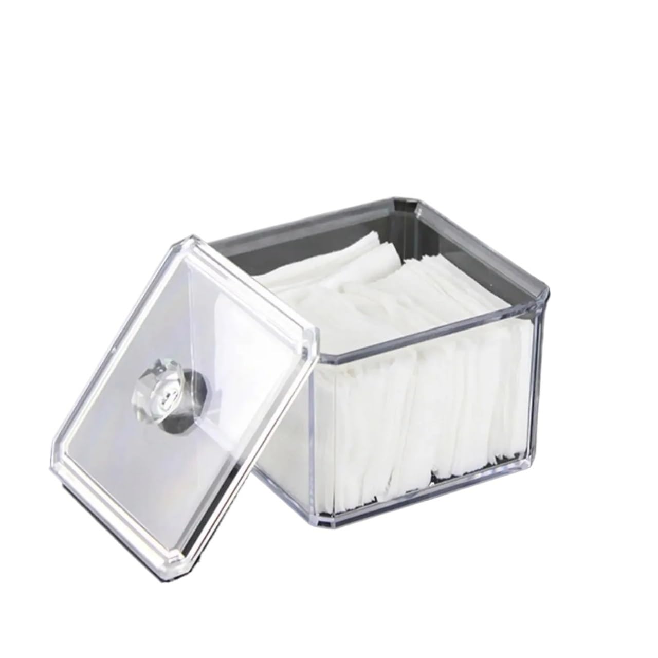 Lianxibag 2Pcs 1/ Transparent Cotton Swab Storage Box Makeup Organizer Acrylic Cosmetic Bathroom Bedroom(2Pcs)