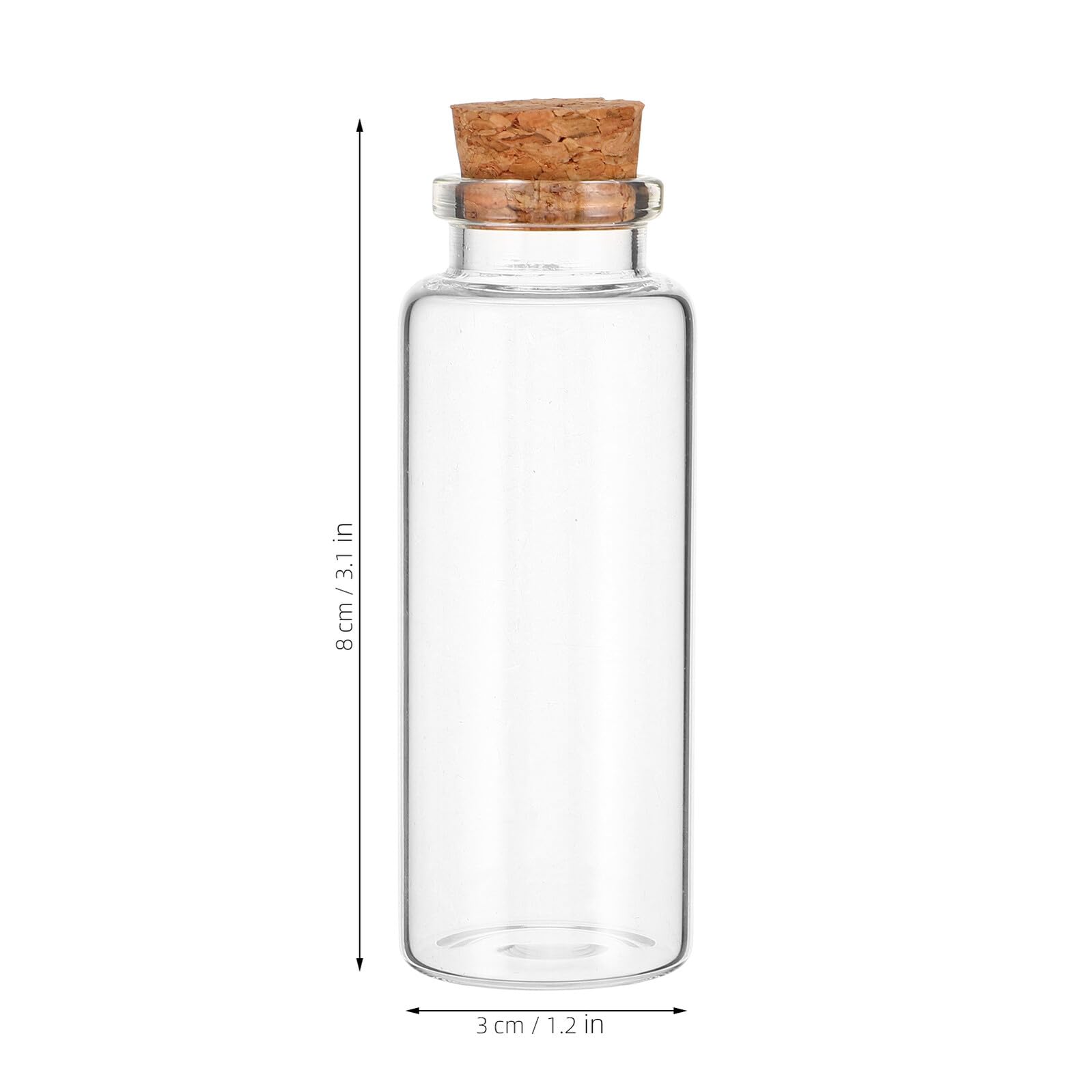 DOITOOL 50 Stück Mini Glasflaschen mit Korkverschluss Transparente Kleine Fläschchen für Wunschbotschaften Hochzeitsgastgeschenke Vielseitige Dekoration und Aufbewahrung