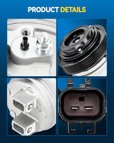 Image of PHILTOP 7512215 NEW Air Conditioner AC Compressor with Clutch for Chrysler 300 2006-2010 2.7L, Dodge Charger 2006-2010 2.7L,Magnum 2006-2008 2.7Liter