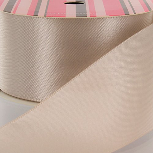2.25" Taupe Double Face Satin Ribbon 3 Yard Reel