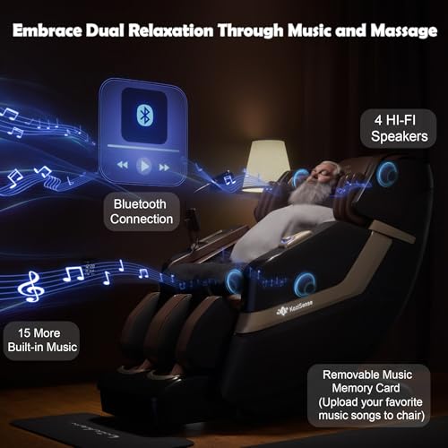 KoziSense KZ-313 2026 Heated Jade Roller Massage Chair Full Body, Deep Zero Gravity SL-Track with Heat, 12 Auto Modes, 6 Custom Programs, Backlit Touch Screen, Voice Control, Wireless Charger - Image 7