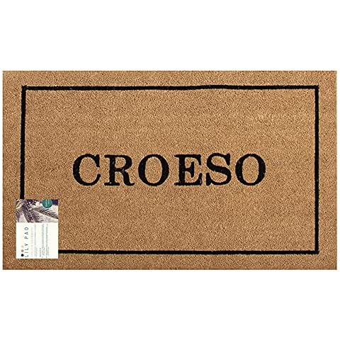 LPDoormats - welsh door mat Croeso - eco friendly coir doormat with non slip backing - country extra large doormat 90 x 60cm - indoor door mat - outdoor sheltered use welcome mat (Croeso) Cover