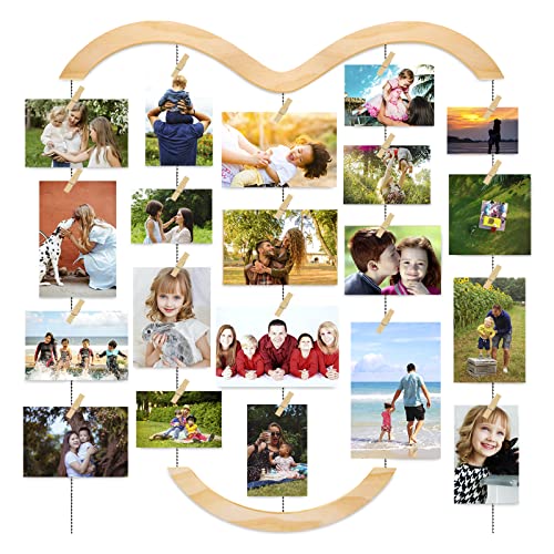 EASTERNSTAR Cadre Photo Mural Cadre Photo Pele Mele, Cadres Photo en Bois Suspendus Décor à la Maison, Cadeaux de Mariage d'anniversaire, De noël Décoration,etc.