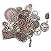 HERZWILD Steampunk Zahnräder 40pcs Metall Armbanduhr Zahnrad Charms Vintage Steampunk Zahnräder Anhänger Charms Zahnraeder Steampunk Anhänger Metall für Schmuck Basteln (Antique copper)