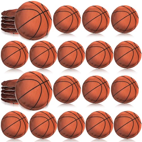 Foilswirl 24 Pcs Cornhole Bean Bags, Brown and Black, Basketball
