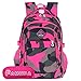 Bebone Rucksack Schultasche Jungen Mädchen Teenager Kinder Groß Schulrucksack (Rose Rot)