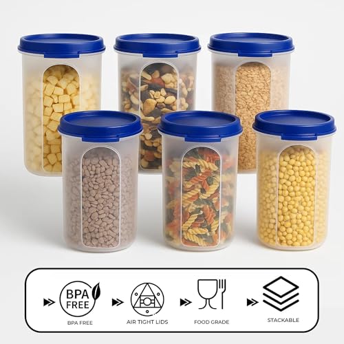 Image of Sulfar Round Modular Container Set - 500 ml, Airtight & BPA-Free (Pack of 12)