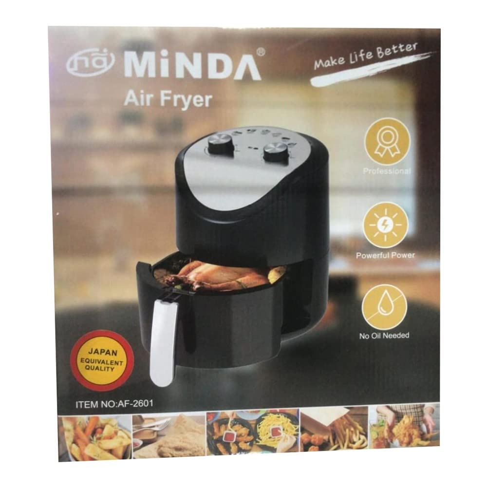 Buy Minda AF2601 1200W Single Pot Air 360° Removable Basket Air Fryer