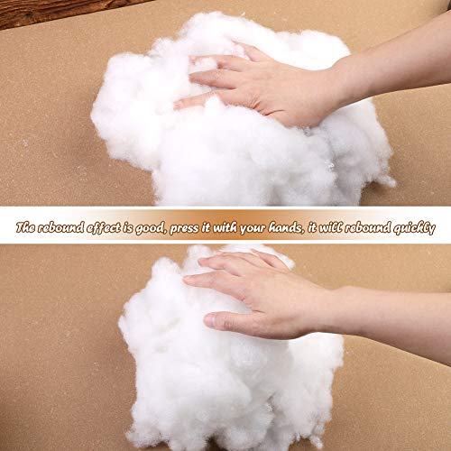 Image of LOKUNN 7.05oz /200g Polyester Fiber Fill, (2.12oz~3.97lb) Stuffing Pillow Filling Stuffing Cushion Filling, Batting High Resilience Fill Fiber for Stuffed Animals /DIY Crafts (White)