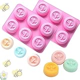 LaVenty 3D Bumble Bee Soap Molds Honeybee Molds Silicone for Homemade Soaps Lotion Bar Jello Bath...