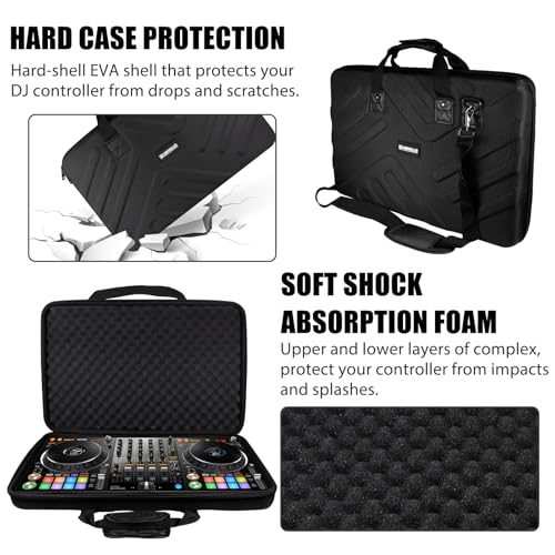 Image of DJ Case - 28.8 inchx16 inchx4.3 inch - Fits Pioneer DDJ 1000, 1000SRT DJ Controllers - Hard Shell Traveling Case - EVA Protection - For DJ Equipment
