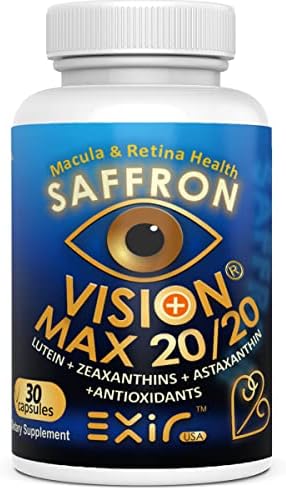 Vision Max 20/20 | Supplemental Eye Vitamins for Vision, Eye Strain, Dry Eyes, 30 Capsules