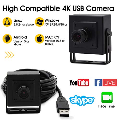 Caméra USB 4K anti-surchauffe boîtier métal pour streaming Raspberry Pi - 2