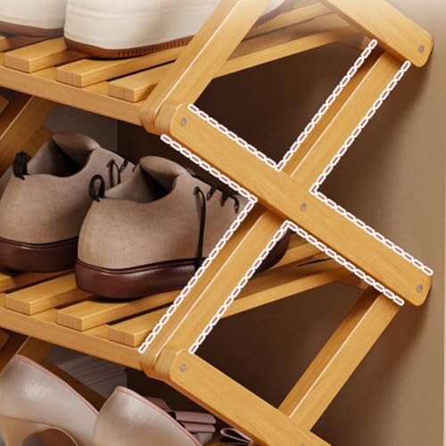 Organisateur chaussures pliable en bois pour libérer le sol des petits appartements