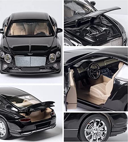 Image of 1:24 Scale Big Bentley Continental GT Toy Car | Metal Pullback Diecast Car for Kids with Openable Doors, Sound, Light Effects Toy for Car Enthusiasts (Color As Per Available),multicolor