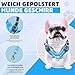 Hundegeschirr mit Hundeleine Set, Air-Mesh Atmungsaktiv Brustgeschirr für Kleine, Mittelgroße Hunde & Welpen, Weich Gepolstert Einstellbar Reflektierend Geschirr (Blau, S)