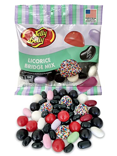 Jelly Belly Bridge Mix, Scottie Dogs Black Licorice & Jelly Beans Candy- Black Licorice Lovers Assortment Gift Box - Genuine & Straight From The Source For Maximum Freshness- Pack Of 3, 3.5 Ounces Each #TOP2