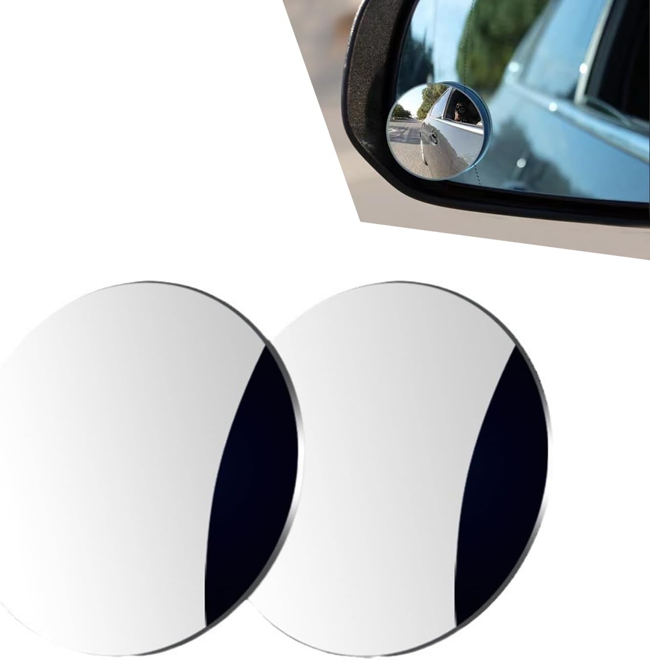 Opuweiy Frameless 2" Blind Spot Mirror 2-Pack