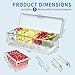 Large Ice Chilled Condiment Caddy，Chilled Condiment Containers Server with Lids for 5 Removable Compartments (2.5 cup)，Serving Platters, Fruit & Garnish Tray for Party Supplies & Bar Accessories