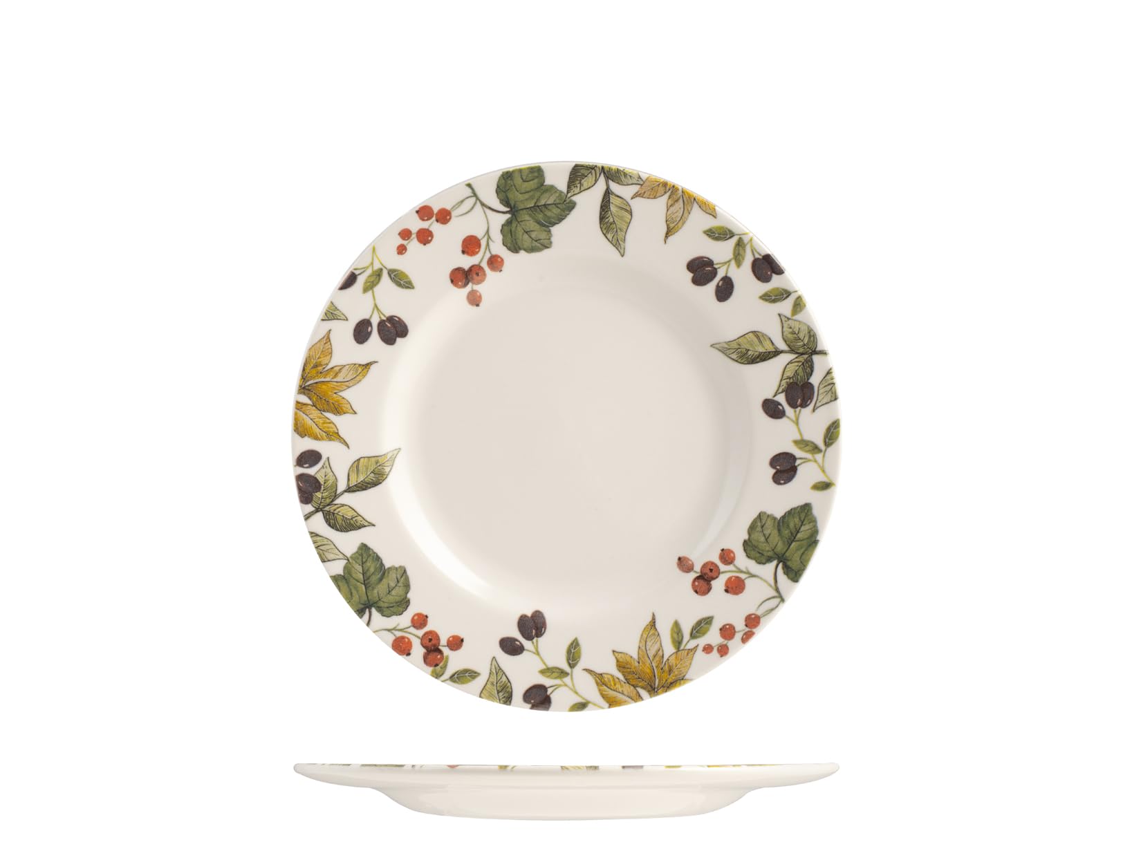 James Sadler & Sons – Servizio Tavola 18 Pezzi “Fruit of Forest” in Earthenware Decorato – Lavabile in Lavastoviglie e adatto al Microonde