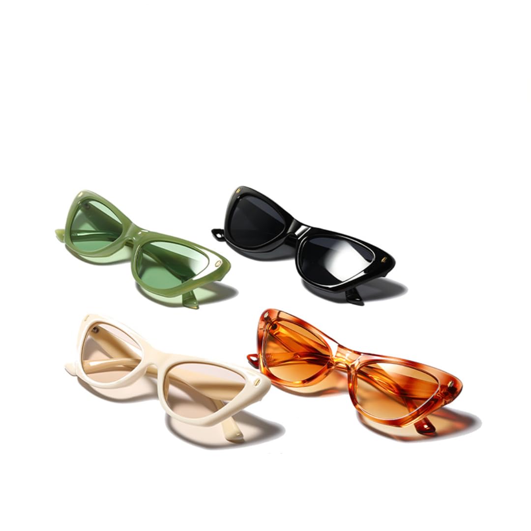 Gafas de sol estilo ojo de gato retro para mujer y hombre, gafas de sol clásicas vintage con protección UV400 para exteriores.
