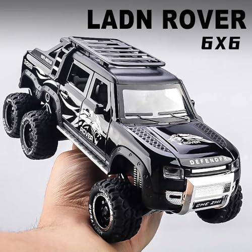 Image of 6X6 Defender Toy Car Diecast Metal Model Toy Car for Kids Boy Girl Alloy Pull Back with Sound and Light Gift Collectible