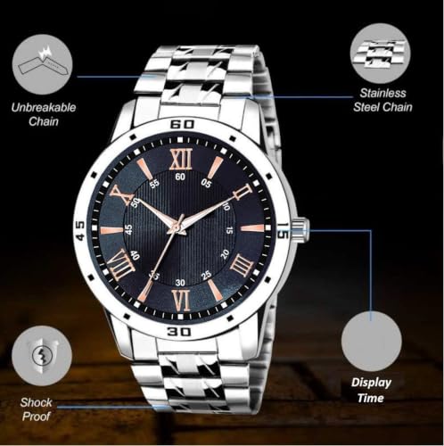 Image of Stylish Analog Wrist Watch Featuring Round Dial Adjustable Strap Classic Design and Easy to Read Time Display