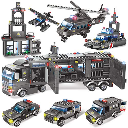 City Police, City Police Station Building Kit, 8 in 1 City Police Mobile