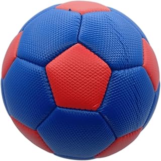 كرة يد مقاس 2 متينة للتدريب واللعب مناسبة للاطفال من الجنسين - ألوان أزرق وأحمر. مع ابرة نفخ هدية