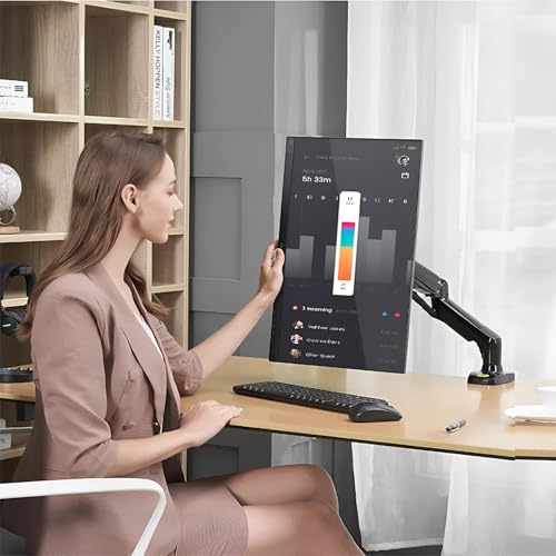 Image of SYGA F80 Gas Spring Monitor Mount, 17-30 Inch Screen, Heavy Duty Single Arm Desktop Stand, 2-9kg Load Capacity