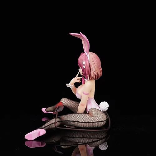 Miniatura 5 de DLUHOS Momo Belia Deviluke Pink Bunny Girl Figura de anime a escala 14, juego de dibujos animados, muñeca de personaje de anime, colección de
