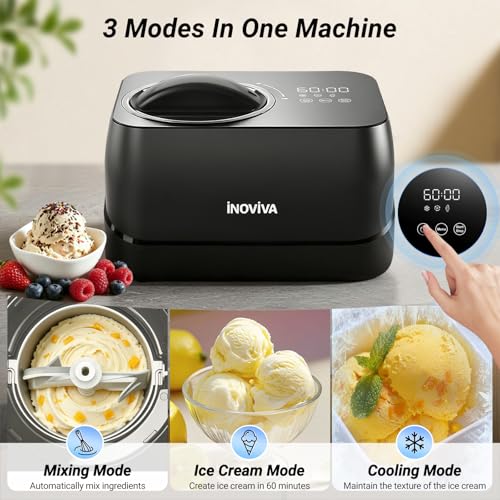 Inoviva IM001 1.7 Pt Compressor Ice Cream Maker — view 4