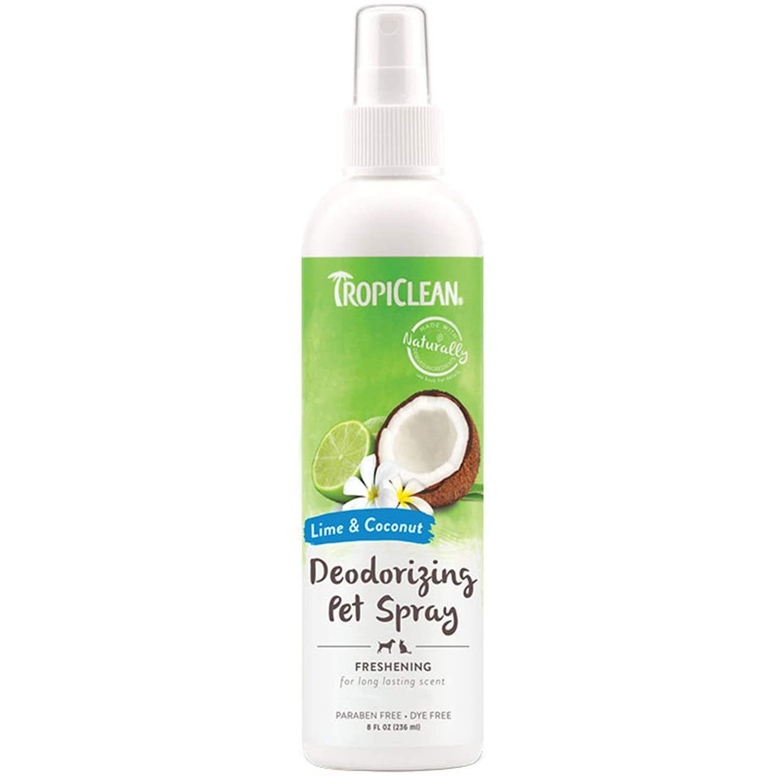 TropiCleans Lime and Coconut Fragrance Deodorizing Dog & Cat Spray, Eliminates Odors and Keep Pet Coats Smelling Fresh, Long Lasting, Safe and Effective, Natural Formula, Cruelty Free 236ml (B09B4V8K8M) Amazon Price History, Amazon Price Tracker