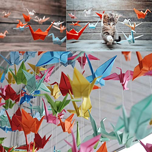 Tofficu 50 folhas de papel origami para, papel quadrado de um lado, papel origami para, papel dobráv