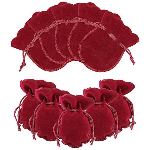 NBEADS 50 bolsas de terciopelo con cordón en forma de Calabash Cover