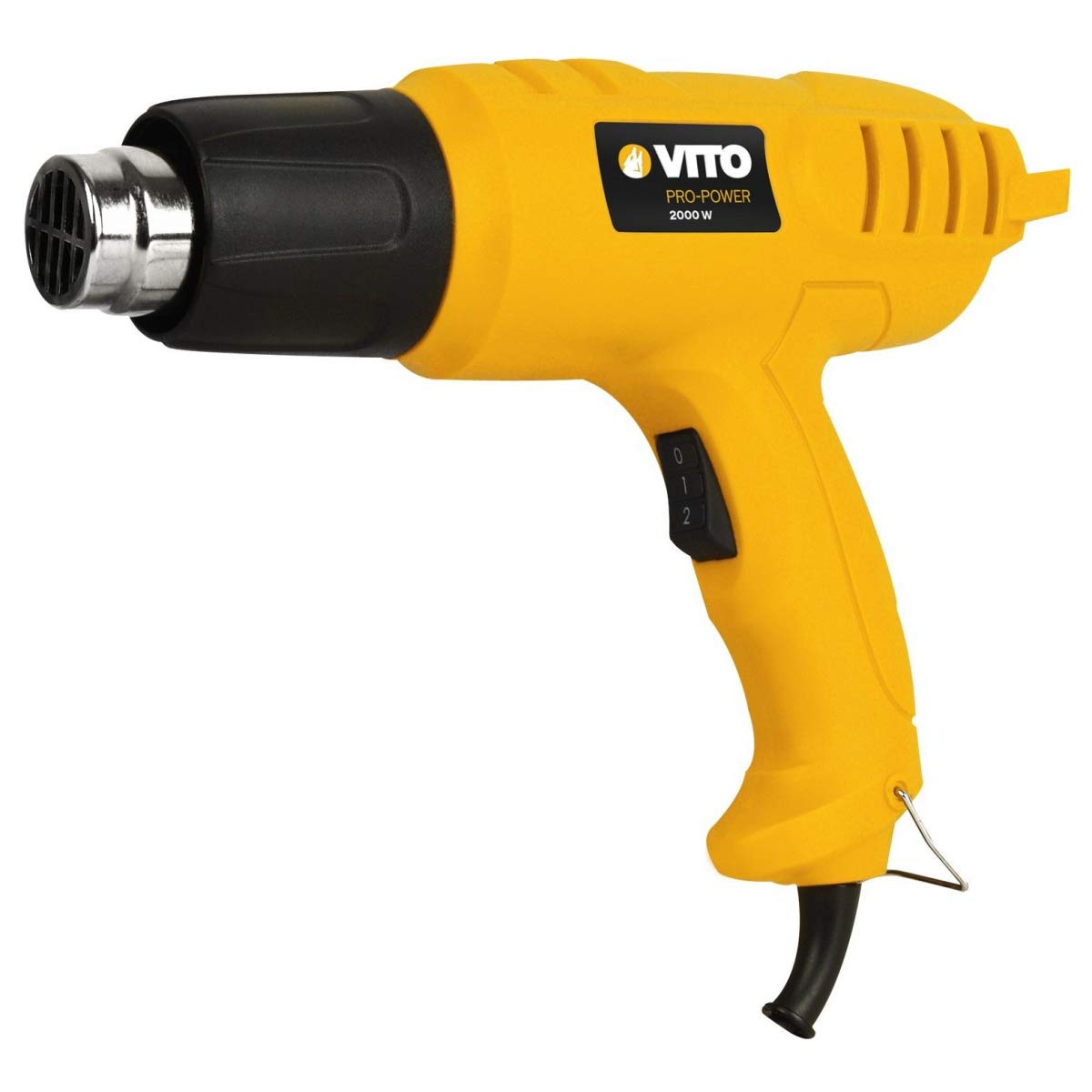 Pistola de calor Vito 2000 W + maletín 5 accesorios – 2 temperatures y caudal de aire elegir