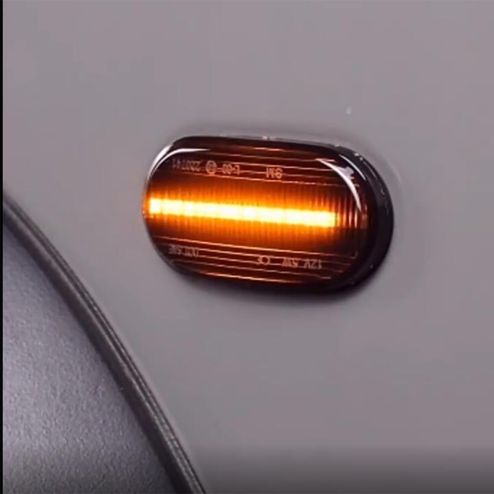 2PCS Led Dynamic Side Marker Turn Signal Indicator Repeater Light,for Suzuki Jimny 2-Door 4-Door 2019+,LED Turn Signal Light Replacement (Smoked Black)
