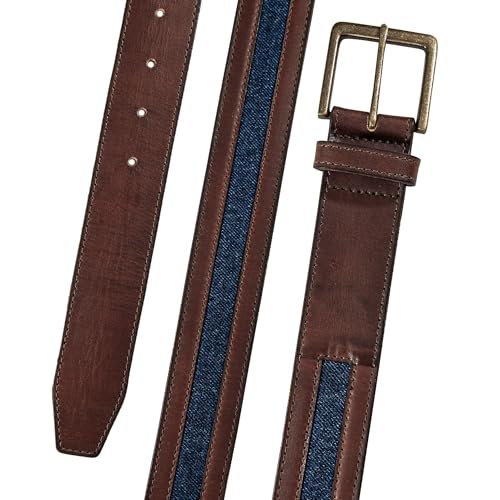 Image of Lucky Brand Men's Jeans Leather Belt| Classic| Casual| Dress| Everyday| American Heritage| Genuine Leather| Metal Buckle