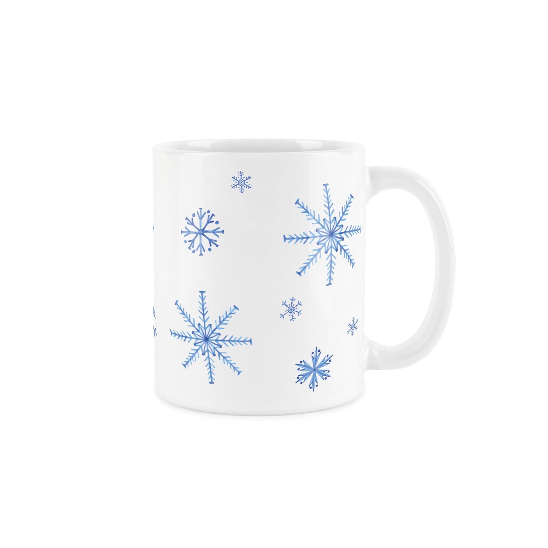 Purely Home Snowflake Mug - White & Blue Christmas Festive Coffee/Tea Gift 11oz