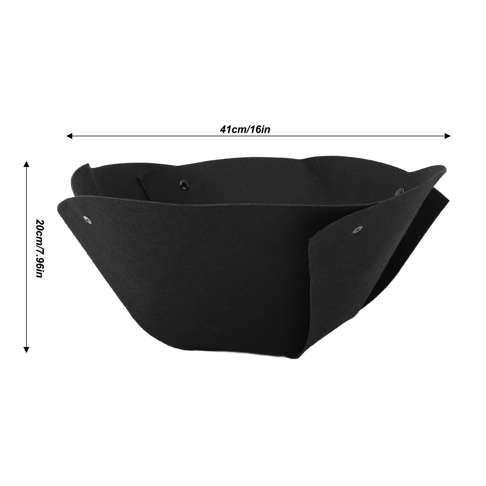 Black 12 Inch Half Round Hanging Basket Liners, 3 Pack Felt Planter Liners Insert for Outdoor Plants, Suitable for Home Decoration on Patios, Gardens, Balconies, Porches (16inch)