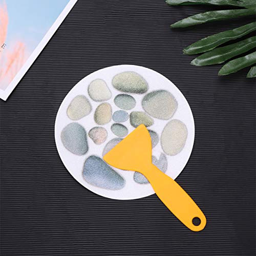 DOITOOL 8PCS Bathtub Stickers Non Slip for Adults or Kids,Colorful Stone Patterns Anti Slip Shower Decals Non Slip Safety Adhesive Shower Appliques with 1 Scraper for Bath Tub and Shower Surfaces