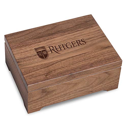 M. LA HART Rutgers University Solid Walnut Desk Box