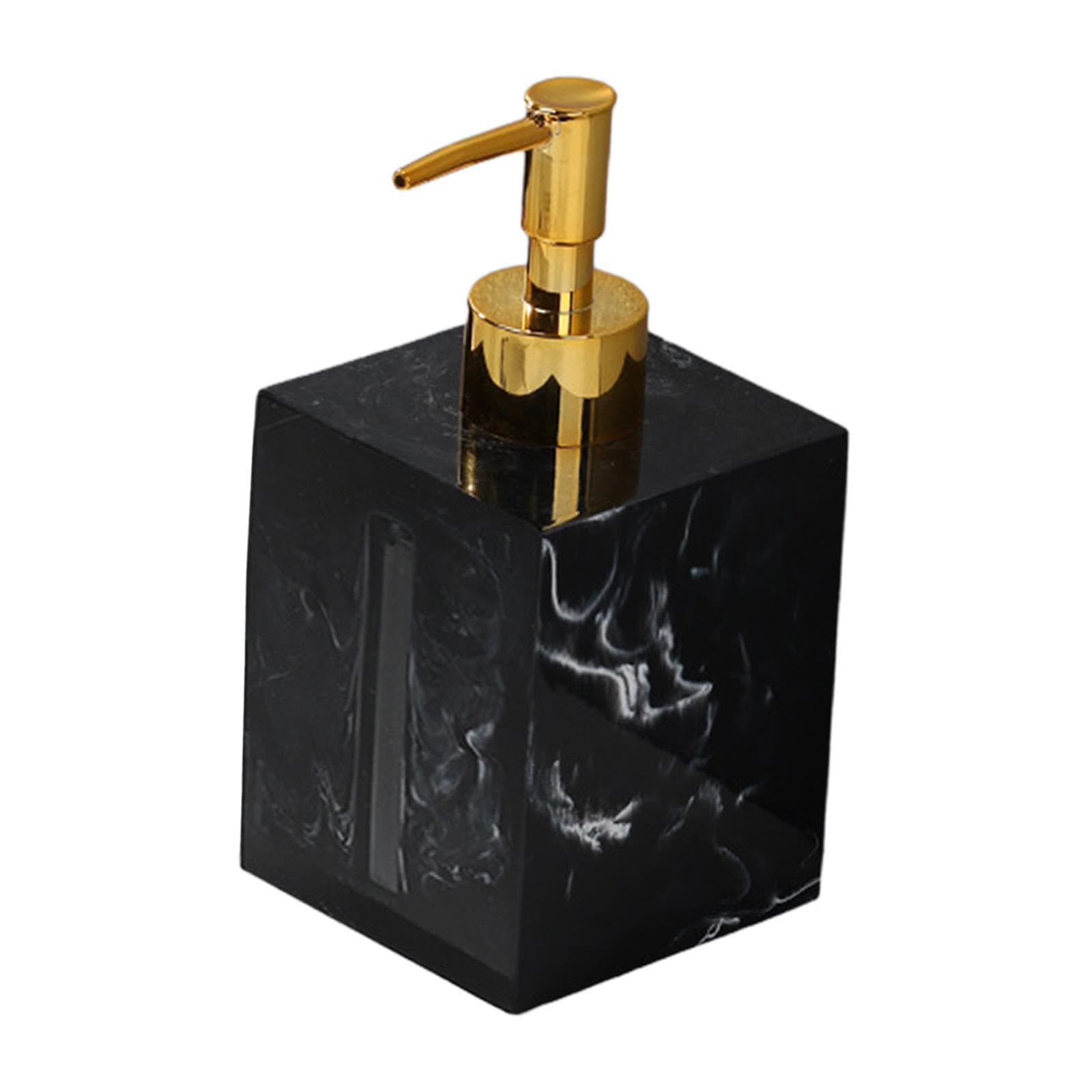 PIXZCSA Trendy Soap Dispenser Manual Liquid Soap Dispenser Bottle Refillable Stylish Addition To Kitchen Bathroom Hand Kitchen Bathroom Decoration, 400ml Black