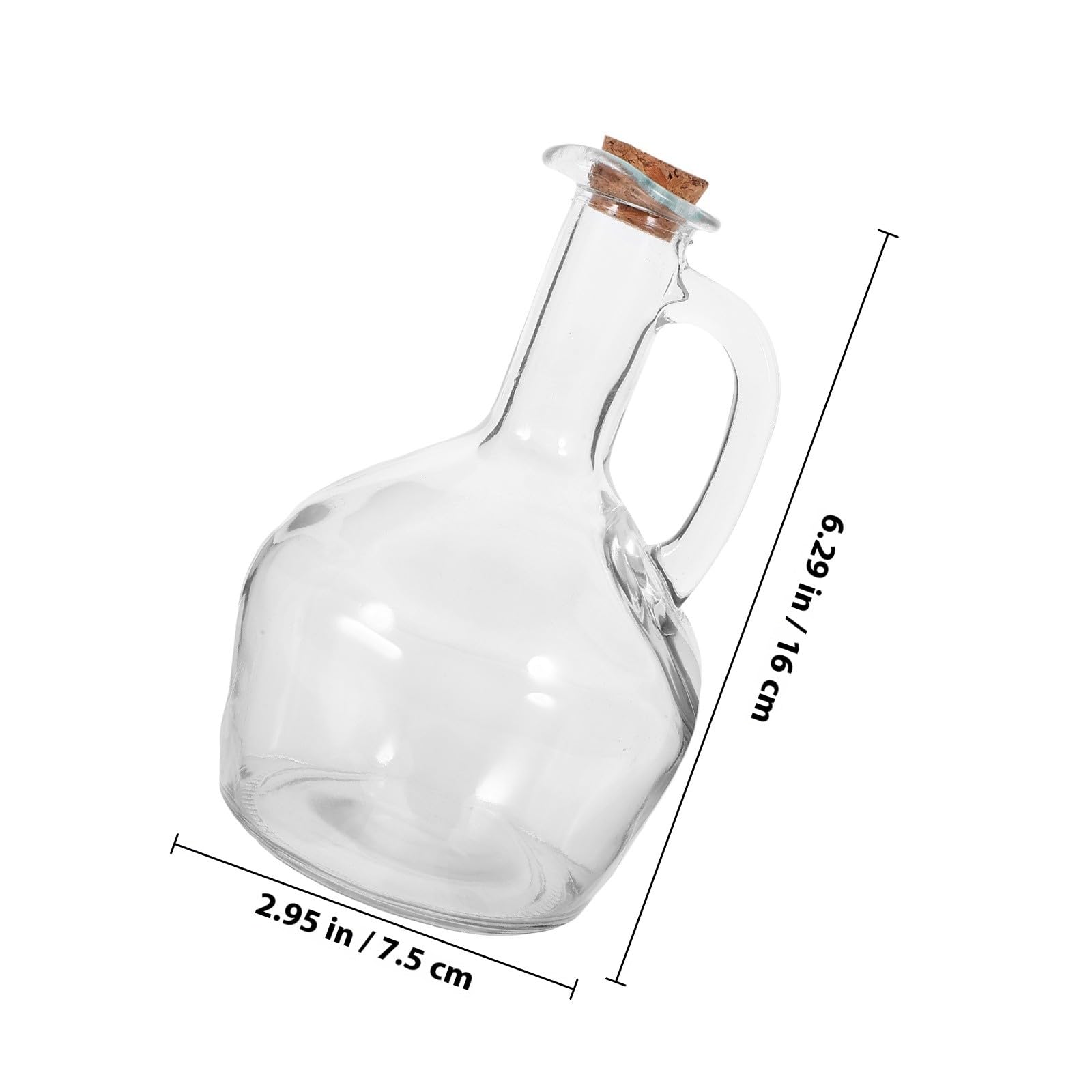 CLISPEED Bouteille à Condiments en Verre Bec Verseur et Poignée 430 Ml Distributeur d'Huile et Vinaigre pour Cuisson et Assaisonnement