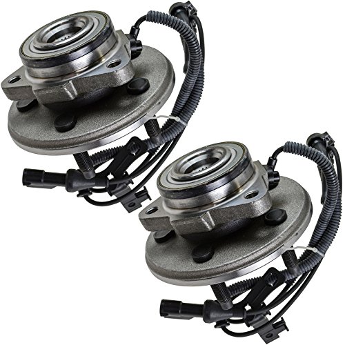 Image of TRQ Front Left and Right Wheel Bearing & Hub Assembly Set 2 Piece for 2006-2010 Ford Explorer 2007-2010 Explorer Sport Trac 2006-2010 Mercury Mountaineer
