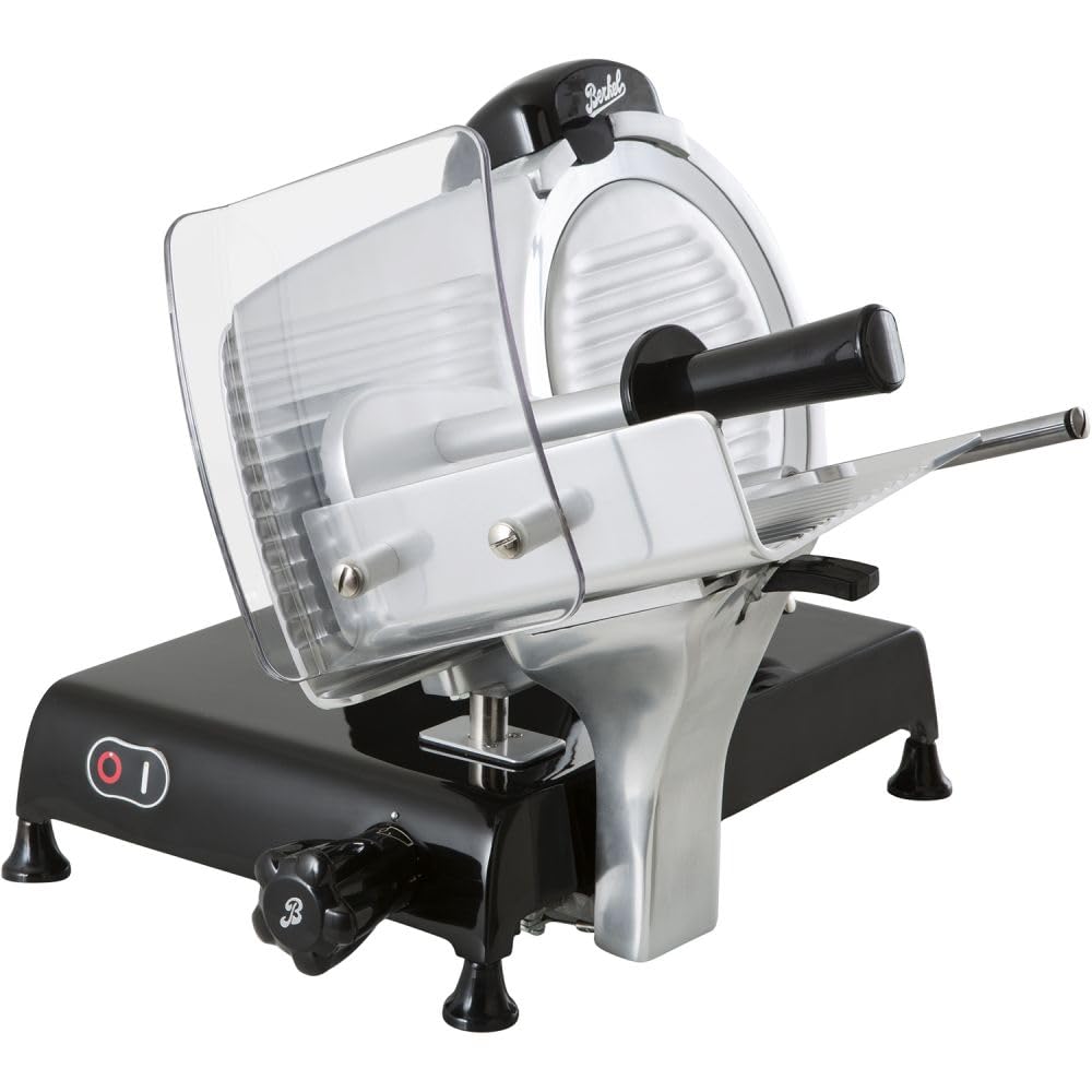 Berkel Red Line 250 mm, macchina da taglio professionale, nero, affettatrice e tagliere in legno di vino, RL 250-SCHWARZ-FHB
