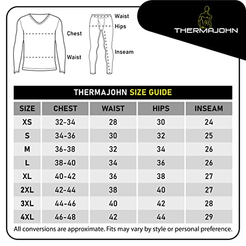 Thermajohn Long Johns Thermal Underwear For Men V Neck Fleece Lined Base Layer Set For Cold Weather (Hunter Green, Large) #TOP4