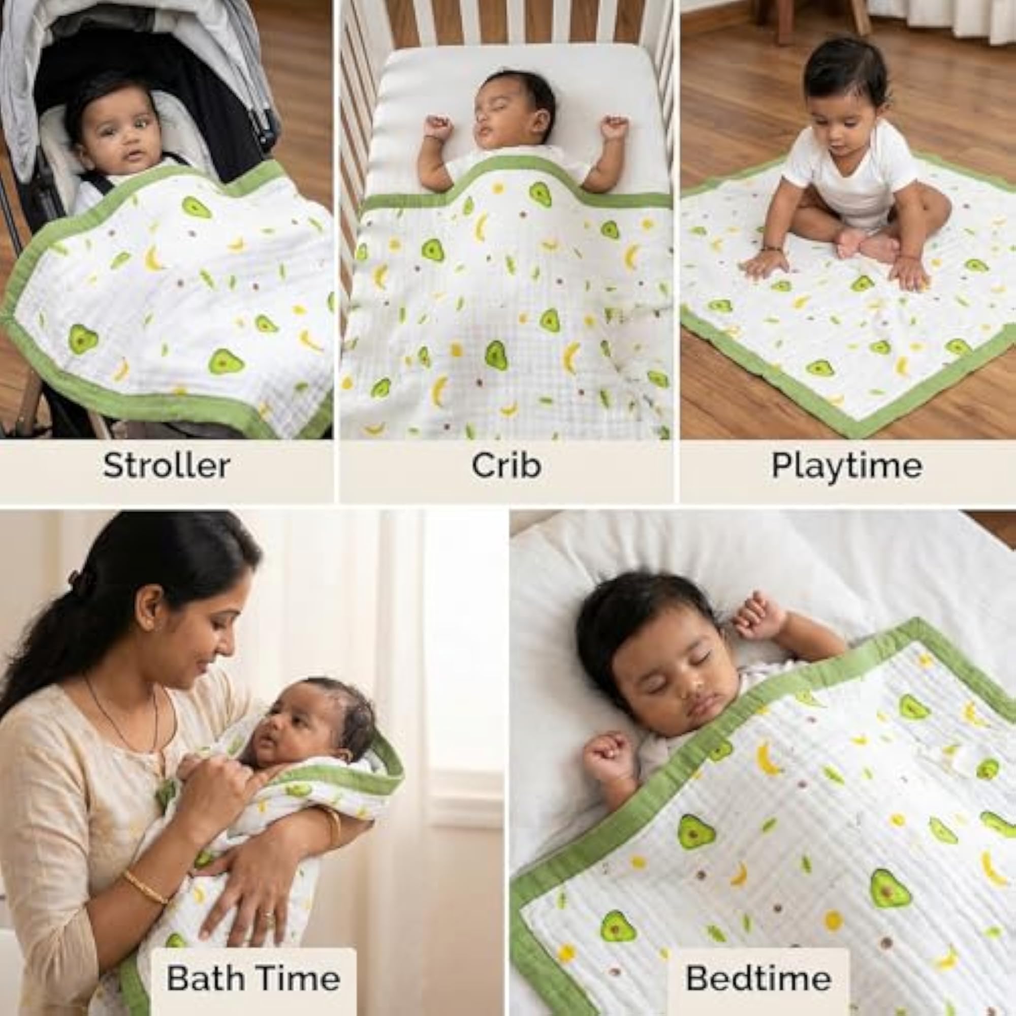 6 Layer Baby Muslin Blanket, Breathable Summer AC Blanket
