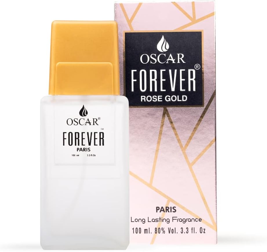 Forever Rose Gold 100 ml | Long Lasting Perfume For Women & Girls | Aromatic Fougere Fragrance | Notes Of Lavender, Pine Tree, Basil | Original Forever Paris Perfume